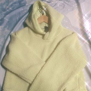 Like Green Fuzzy Hoodie